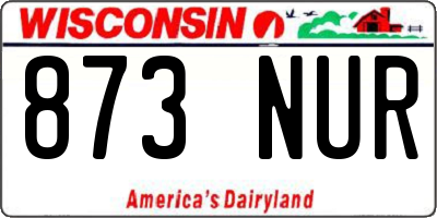 WI license plate 873NUR