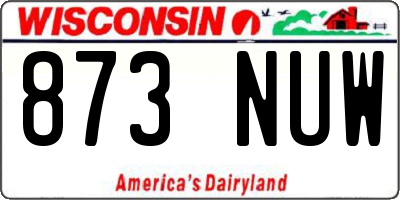 WI license plate 873NUW