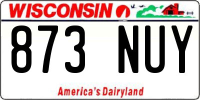 WI license plate 873NUY