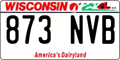 WI license plate 873NVB