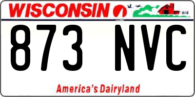 WI license plate 873NVC