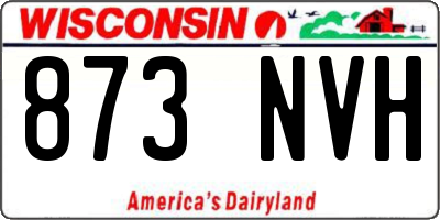 WI license plate 873NVH