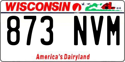 WI license plate 873NVM
