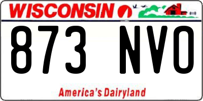 WI license plate 873NVO