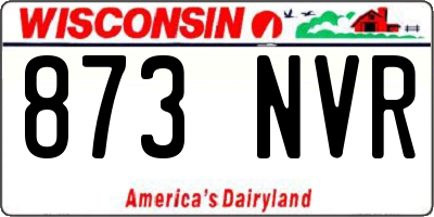 WI license plate 873NVR