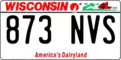 WI license plate 873NVS
