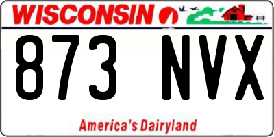 WI license plate 873NVX