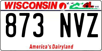 WI license plate 873NVZ