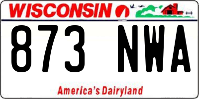 WI license plate 873NWA