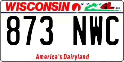 WI license plate 873NWC
