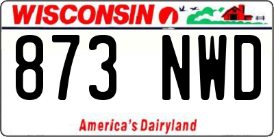 WI license plate 873NWD
