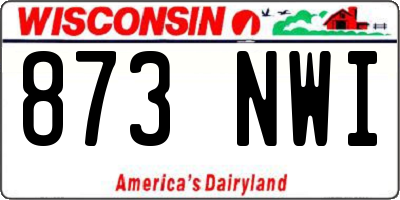 WI license plate 873NWI