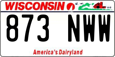 WI license plate 873NWW