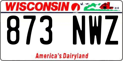 WI license plate 873NWZ