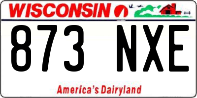 WI license plate 873NXE
