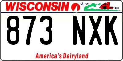WI license plate 873NXK
