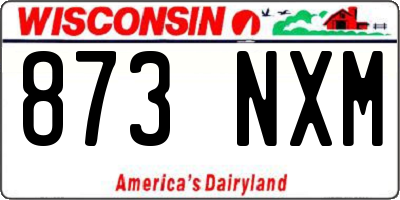 WI license plate 873NXM