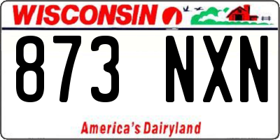 WI license plate 873NXN