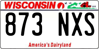 WI license plate 873NXS
