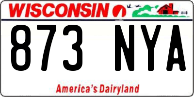 WI license plate 873NYA