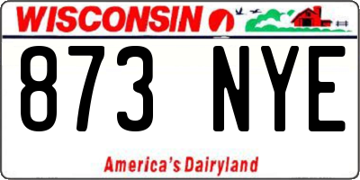 WI license plate 873NYE