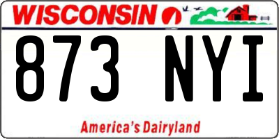 WI license plate 873NYI