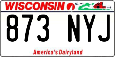 WI license plate 873NYJ