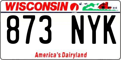 WI license plate 873NYK