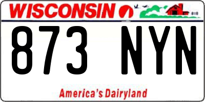 WI license plate 873NYN