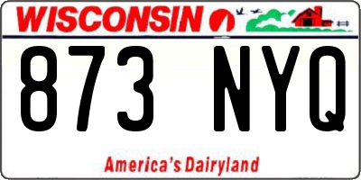WI license plate 873NYQ