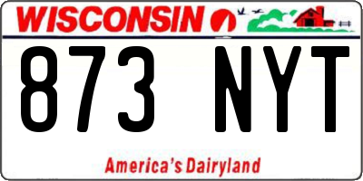 WI license plate 873NYT