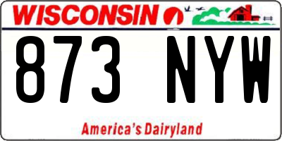 WI license plate 873NYW