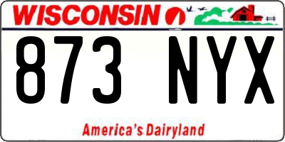 WI license plate 873NYX