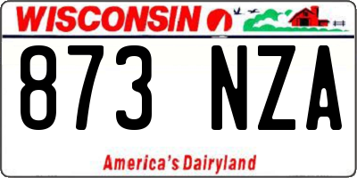 WI license plate 873NZA