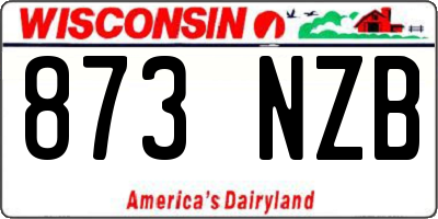 WI license plate 873NZB