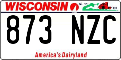WI license plate 873NZC