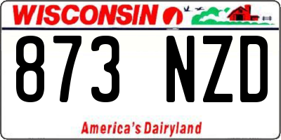 WI license plate 873NZD