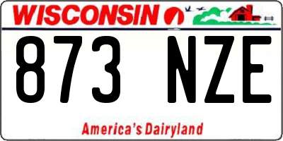 WI license plate 873NZE