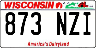 WI license plate 873NZI