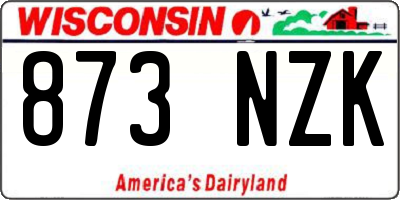 WI license plate 873NZK