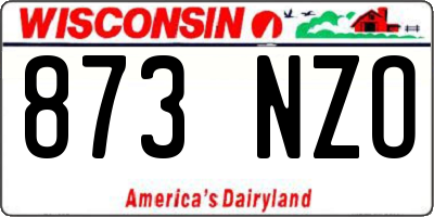 WI license plate 873NZO