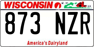 WI license plate 873NZR