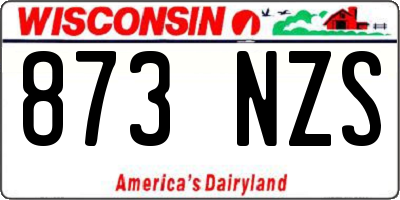 WI license plate 873NZS