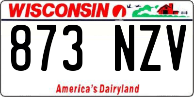 WI license plate 873NZV
