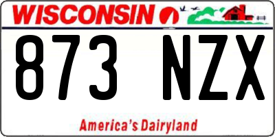 WI license plate 873NZX