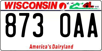 WI license plate 873OAA