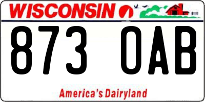 WI license plate 873OAB