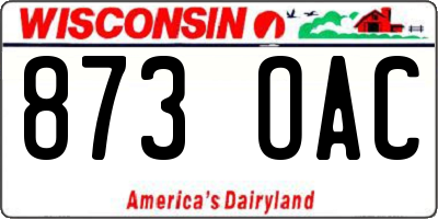 WI license plate 873OAC