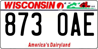 WI license plate 873OAE