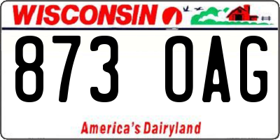 WI license plate 873OAG